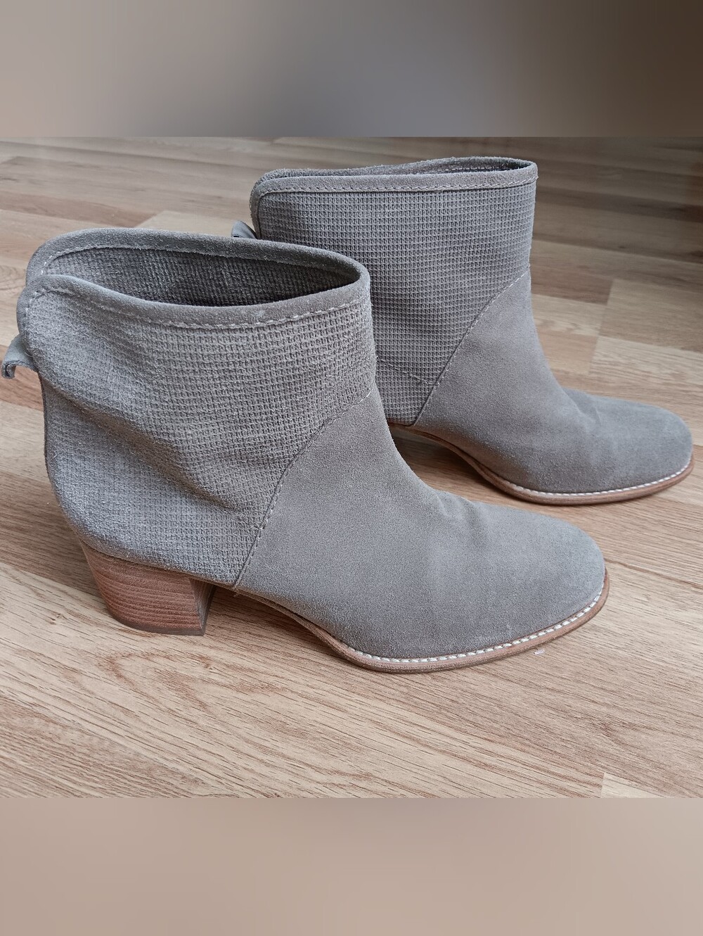 Aquatalia Tricia Block Heel Suede Ankle Boots